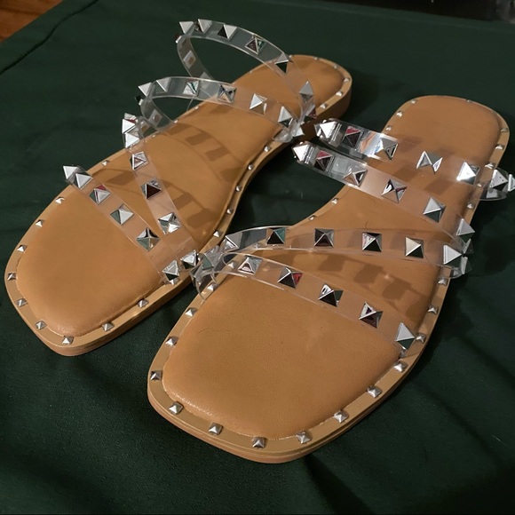 Nicole Miller New York clear studded sandals - Picture 2 of 6
